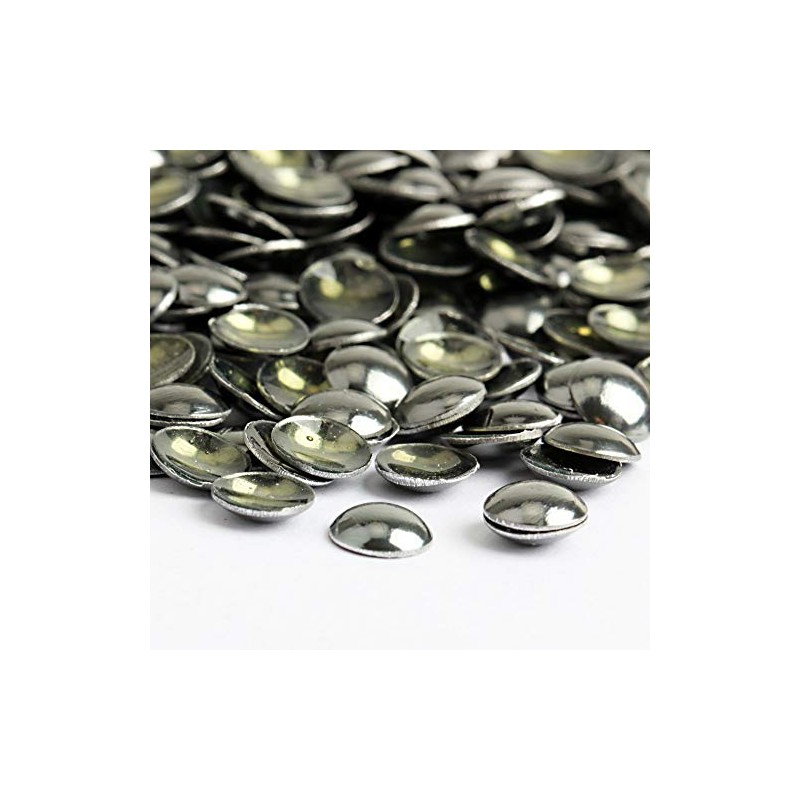 Beadsland Dome Studs Hotfix in Size 6mm,1/3 Round Flat Back