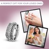 925 Sterling Silver Spinner Ring Stylish Costume Fashion Unique Jewelry