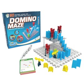 Think Fun Domino Maze Stem - Juego de Juguete y lógica para niños y niñas de 8 años en adelante, combina la diversión de los dominó con el desafío de un Rompecabezas