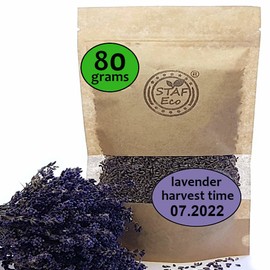 STAFECO® LAVENDER Top Grade Dried Flowers Bugs Sachet harvest time 07 2022 Premium Flowers (80 GRAMS)