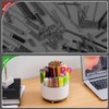 Marbrasse Desk Organiser, 360 Degree Rotating Pen Holder for Desk