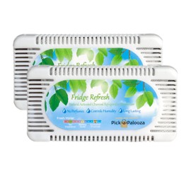 Pick-a-Palooza Fridge Deodorizer 2 Pack - Unscented Charcoal Activated Refrigerator Odor Eliminator