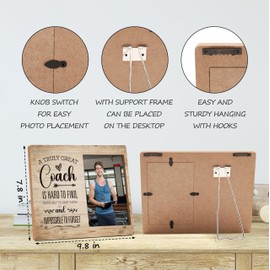 Coach Picture Frame, Baseball Basketball Soccer Softball Volleyball Coach Gifts for Women Men Coaches, A Truly Great Coach Frame, Best Coach Gift for Birthday Graduation Retirement Christmas -G(02)