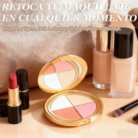 4 En 1 Paleta De Sombras De Ojos Y Colorete Iluminador