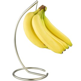 FitWell Banana Holder Stand Countertop, Fruit Tree for Kitchen Countertop, Banana Holder Keeper Stand Sturdy Steel Banana Hanger & Soft Pretzel, Headphone Storage