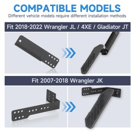 NIHAO Left Side Dead Pedal Foot Rest Pad Compatible with 2007-2018 Jeep Wrangler JK ＆ 2018-2022 Wrangler JL 4XE Gladiator JT, Aluminum Kick Panel No Drilling Required Adjustable