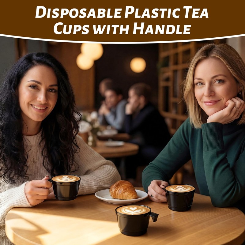 200 Count 4 oz Hard Plastic Coffee Cup Bulk Tea