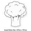 Medium 100mm 'Broccoli' Permanent Sticker Decal for Cars/Windows/Bins/Walls etc (DW00133469)