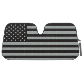 BDK Auto Sun Shade Black Flag Front Window Windshield Protector for Car Truck SUV