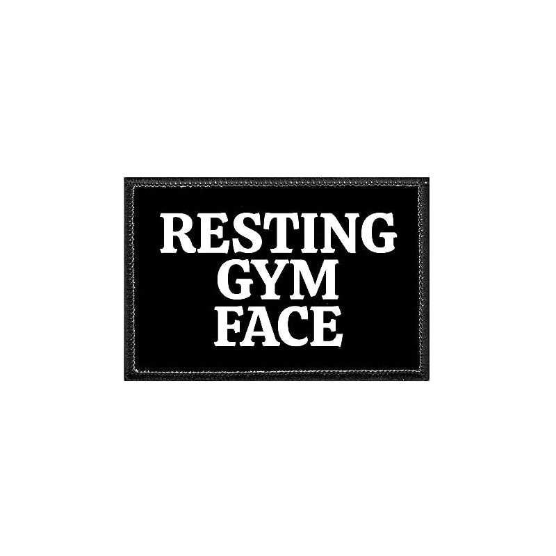 Resting Gym Face | Hook and Loop Attach for Hats,