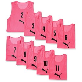 Puma 920604 Boys Soccer Vest Bibs Set of 10, Pink Glow (05) 24 Fall and Winter Colors