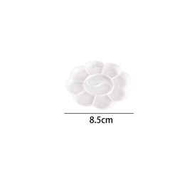 10PCS Round Paint Tray With 8 Wells,Plastic Paint Palettes,Mixing Color TrayArtists Paint Palettes.8.5CM Dia