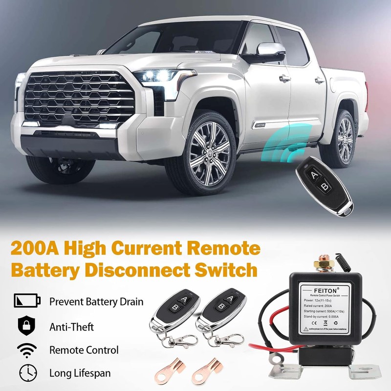 High Current Battery Disconnect Switch Remote Kill Switch for Car