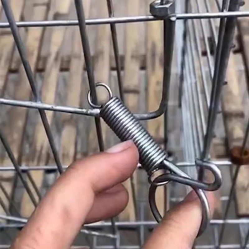4 Pack Cage Door Spring Latch Hook Metal Finger Spring