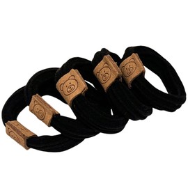 WISHNYMPH Girl Headwear,5 Pcs Elastic Scrunchies Simple Hair Tie Bear Hair Rings Enchanting Simple Hair Tie Hair Rope for Girls