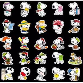 Unbranded Snoopy & Charlie Brown Set of 50 Larger Size Assorted Stickers Decal Set