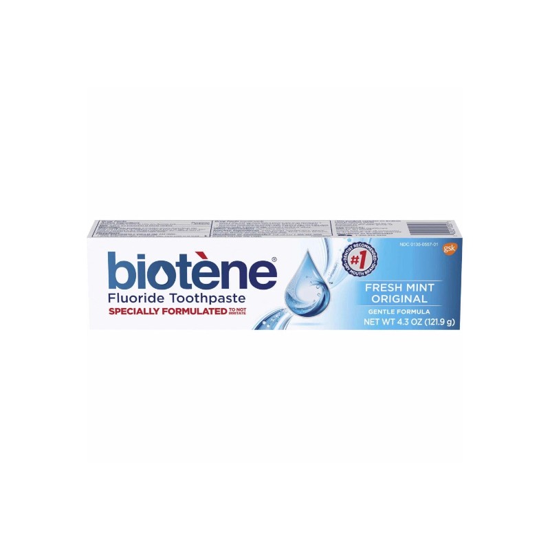 5 Pack - Biotene Fluoride Toothpaste, Fresh Mint, Gentle Formula