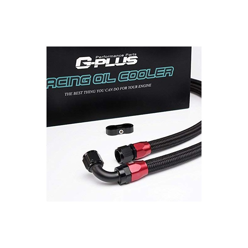 AN10-10AN 19 Row Engine Oil Cooler (Black, 19 Row English-style
