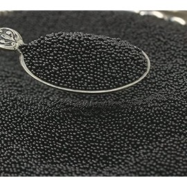 Meyer Imports Multicolored Caviar Deco Beads for Nails – Micro Glass Pixie beads Glitters – Ideal for Nail Art 3D Decorations 56 grams (Black)