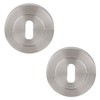 Excel Architectural DH3641 Round Keyhole Escutcheon Set, Satin Chrome