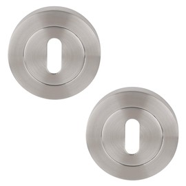 Excel Architectural DH3641 Round Keyhole Escutcheon Set, Satin Chrome