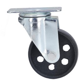 Fafeicy Swivel Caster, Cast Iron Dual Bearing Heavy Duty Accessory, with 90mm / 3.54in Wheel Diameter and 29mm / 1.14in Wheel Width, for Cart Trolley, 64 x 94mm Board, Casters