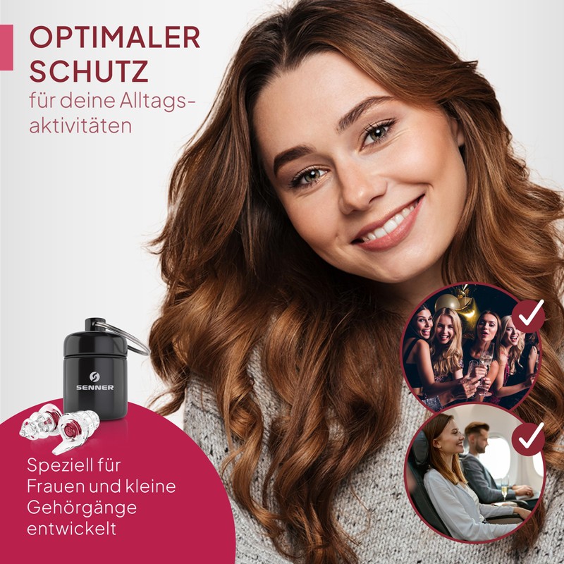 Senner, WomenPro, Ear Protection, Ear Plugs, Ultra Easy to Carry