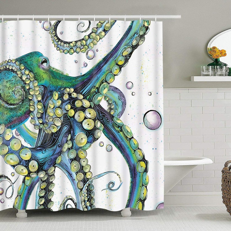 Ulticool Shower Curtain - Squid Calamari Sea Nature - 180