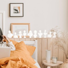 IMIKEYA Pack of 10 Greek Mythology Figures Mini Bust Statue Miniature Greek Figure Small Greek Plaster Bust Table Decoration Greek Gods Sculptures Decorations