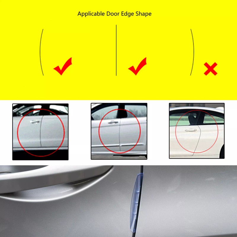 XUKEY 4pcs Car Door Edge Guard Scratch Protector Anti-collision Corner