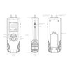 Hti-Xintai Digital Manometer, Dual Port Air Pressure Meter Pressure Gauge