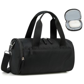 Mini Gym Bag for Women Girls Cute Small Duffle Bag with Multifunctional Pockets Gymshark Bag Workout Sport Bags for Dance,Fitness,Yoga, Black, Sport