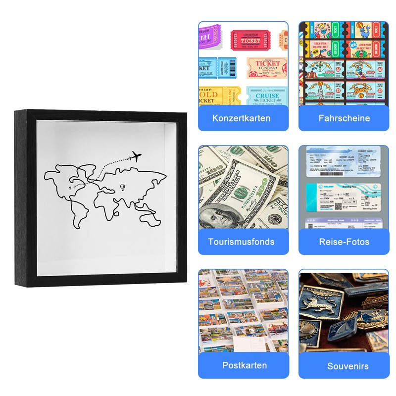Adventure Archive Box, Large Travel Memory Box with World Map