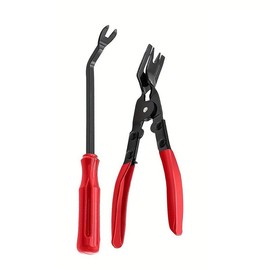 Car Panel Clip Removal Pliers Tool, 2 Counts Auto Fastener Trim Removal Tool Kit, Car Stuff, Car Essentials, Clip Push Pin Removal Pliers Tool, Door Panel Dashboard Repair Set, Car Accessories, Car Repair Tools, Car Accessories - Color: Red, Specificatio