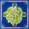 Acrylic 32mm 160PCS Lime Green 4-Layer Engraved Luxury American Mahjong