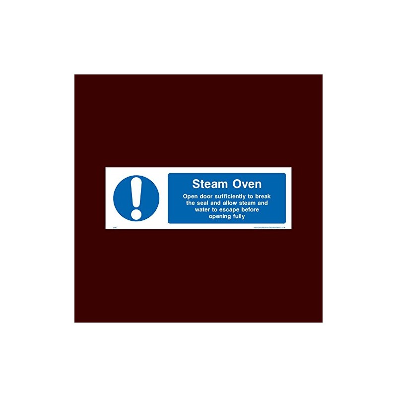 Caution Steam Oven Plastic Sign with double sided fixing tape