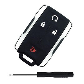 Replacement Smart Keyless Entry Remote Control Key Fob Case Cover for Car Chevy Silverado Colorado GMC Canyon Sierra 2014 2015 2016 2017 2018 2019 2020 2021 M3N-32337100 Key Fob Shell (Silver)