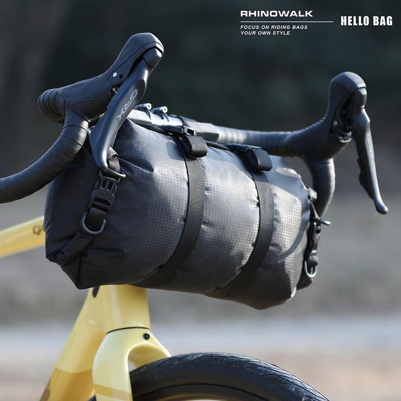 Rhinowalk Bicycle Handlebar Bag 12L Waterproof - With Front Panel,