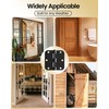Black Door Hinges - 12 Pack 3.5 Inch Rounded with