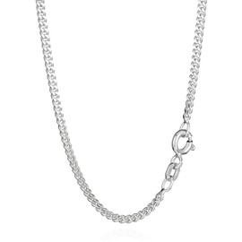 NKlaus Curb Chain / 925 Sterling Silver/ 2.10 mm Wide, Silver, silver