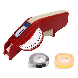 Yosoo Health Gear Máquina de etiquetas en relieve manual a mano con cinta, etiquetadora de uso con una mano, mini etiquetadora en relieve vintage port