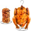 6 Pieces Stainless Steel Vertical Skewer Set, (2x15''Skewers,2x9‘’Spikes& 2x6.25‘’Bases), Multifuntion