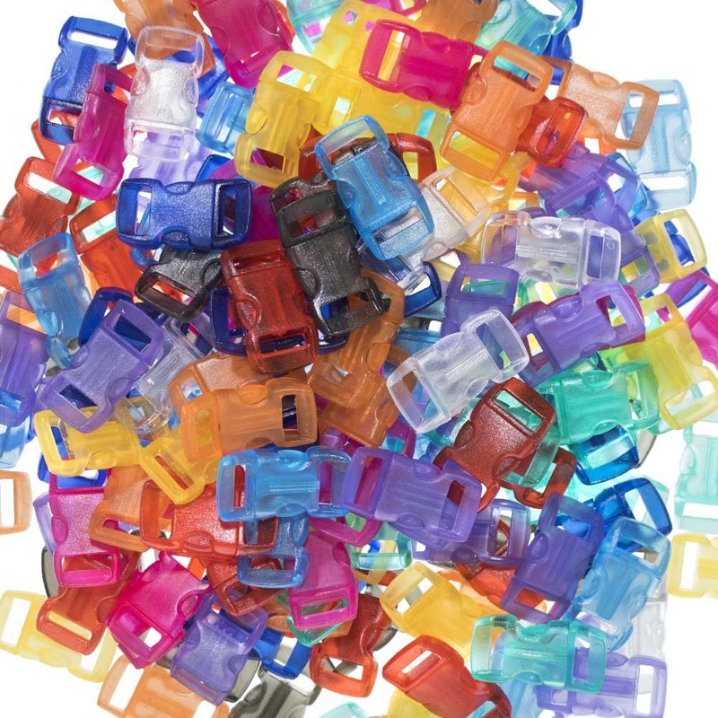 Craft County 200 Piece 3/8" Contoured Side Release Plastic Buckles