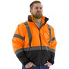 Majestic Glove 75-1384/M High Visibility 8-in-1 Waterproof Jacket, Orange/Black, Medium