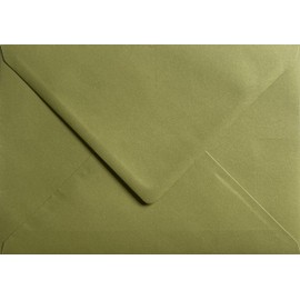 5" x 7" (133x184mm) Coloured Envelopes for Greeting Cards Wedding Invitations & Crafts Pack of 25 (Olive Green)