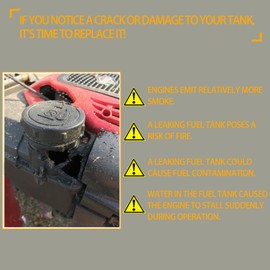Gas Fuel Tank with Cap Compatible with 699374 Briggs & Stratton Engines, John Deere, Troy Bilt, Craftsman & More Replaces# 494213 495224 499618 693377