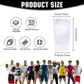 Brace Pads Elbow Protector, 1 Pair Arm Brace Support Fitness Arm Knee Protector, Breathable Anti-Collision Sponge Elbow Protection Pads for Basketball Football Tandem Elbow Pads Volleyball White