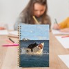 Foritho Funny Black Cat Shark Notebook, Retro Black Kitty and
