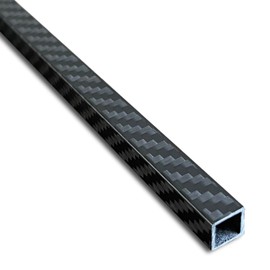 1pcs Square Carbon Fiber Tube 16x16x600MM,1.0MM Wall Thickness,3K Roll Wrapped Twill Matte Finish