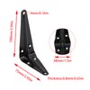 Mormchlots 24Pcs 4 x 3 Inch Black Shelf Brackets, Heavy-Duty